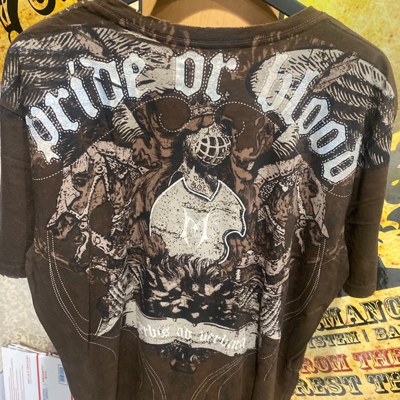 Monarchy Raw Edged Pride Or Blood T-Shirt Sz XL - Picture 1 of 6